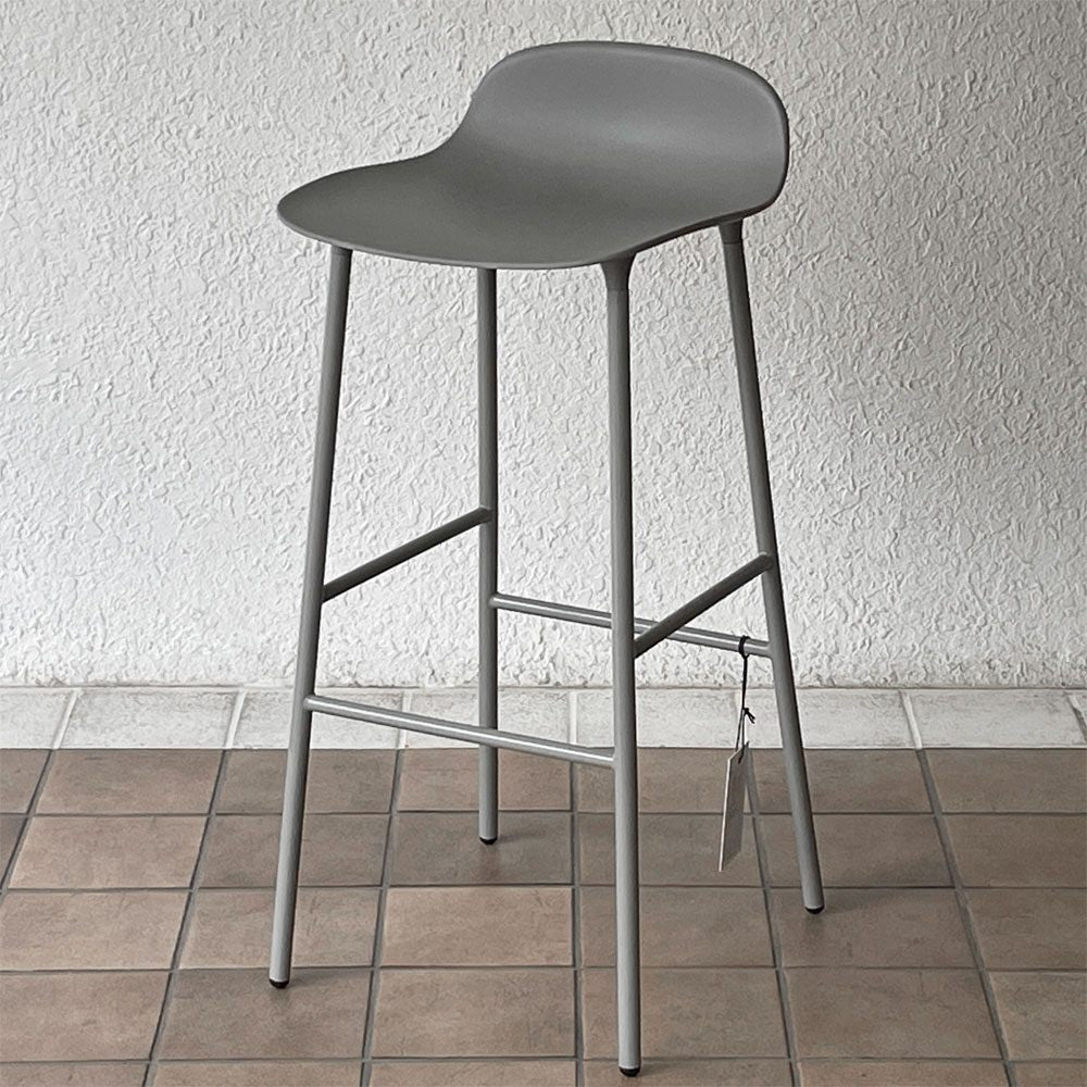 ノーマンコペンハーゲン normann COPENHAGEN フォーム Form バースツール グレー ポリプロピレン スチール デンマーク モダンデザイン 箱付 美品 ◇