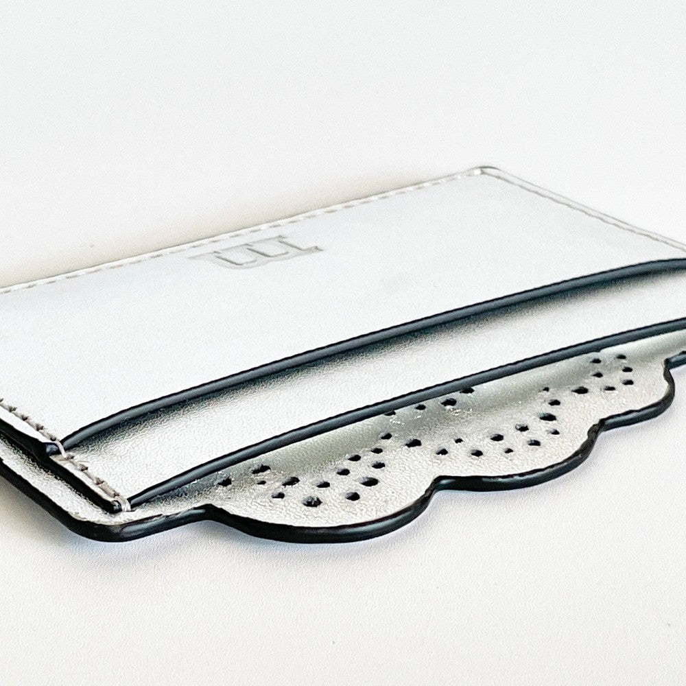 マリメッコ marimekko インプリント カードホルダー ウニッコ Imprint Card Holder Unikko シルバー カードケース ポーチ付き 北欧 ■