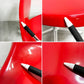 イデー IDEE ヨーンチェア ウィズ キャスター YAWN CHAIR with CASTER FRP レッド ダイニングチェア 岡嶌要 スペースエイジ 廃番 ●