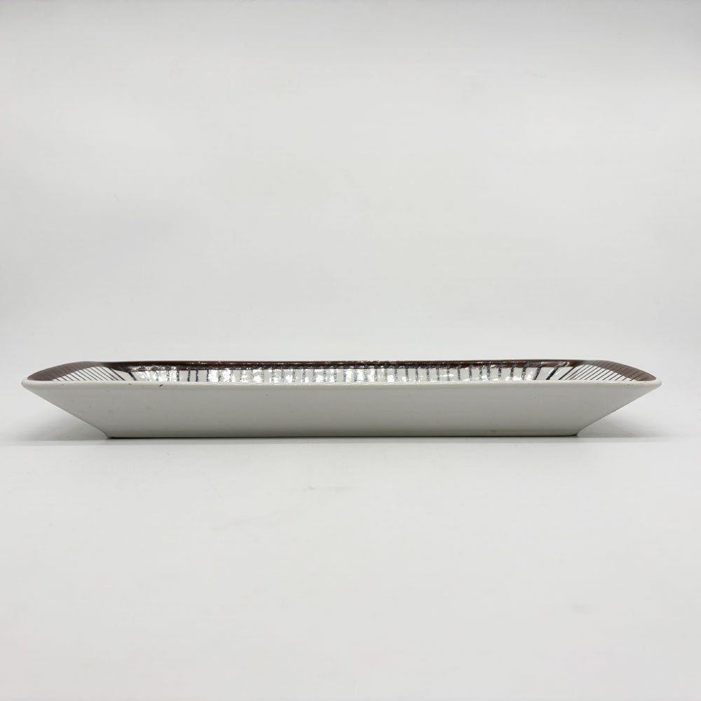 グスタフスベリ GUSTVSBERG スピサリブ SPISA RIBB レクタングルプレート 角皿 30cm スティグ・リンドベリ Stig Lindberg スウェーデンビンテージ 北欧食器 ●