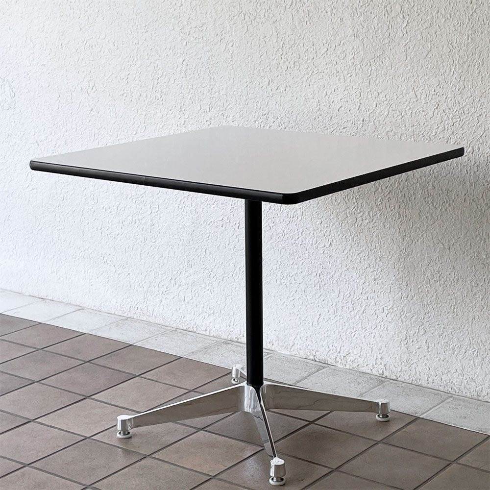 ハーマンミラー Herman Miller コントラクトベース ダイニングテーブル スクエア 幅76cm イームズ ミッドセンチュリー ◇