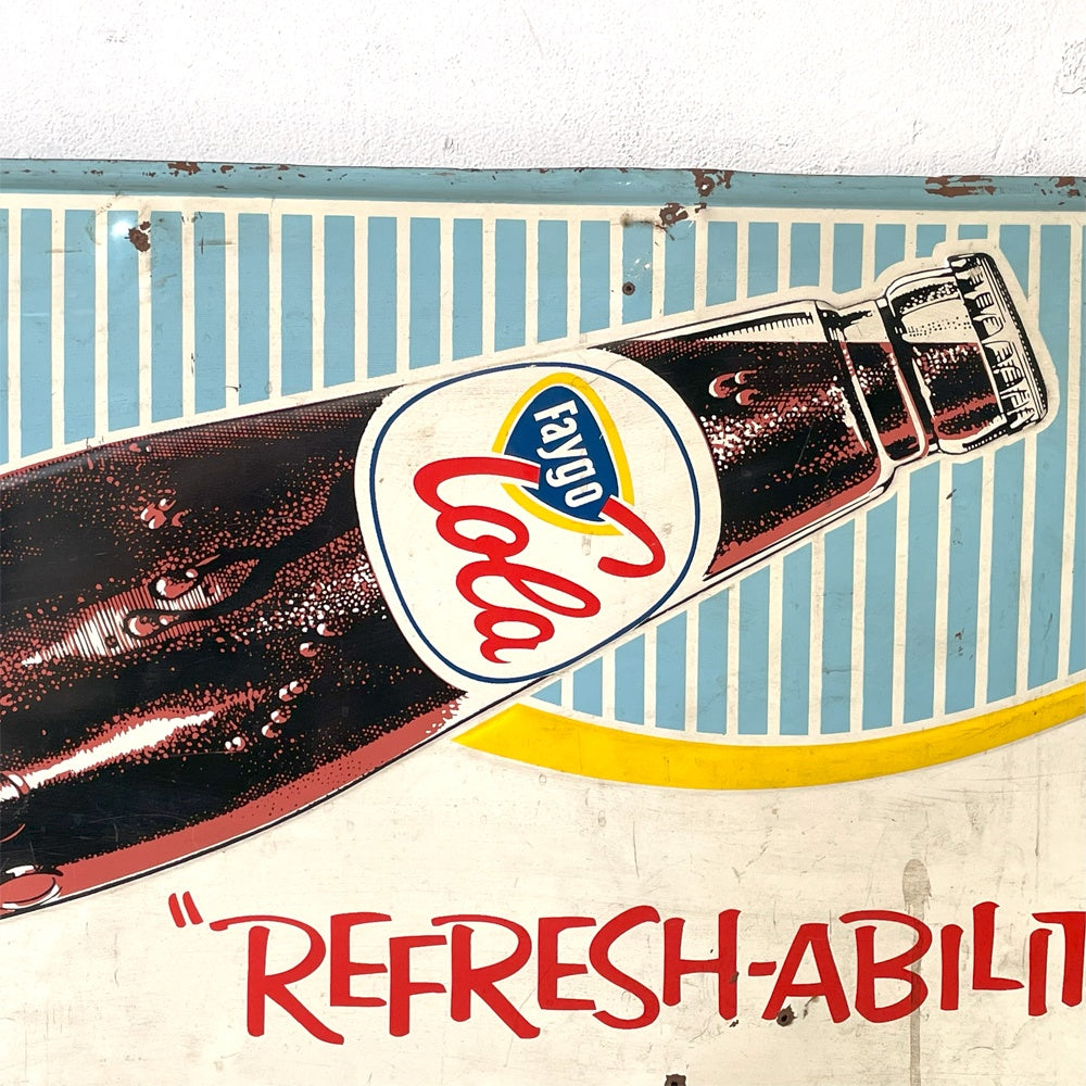 フィゴコーラ Faygo Cola FEFRESH-ABILITY メタルサイン ホーロー看板 琺瑯 60's USビンテージ コーク アドバタイジング★
