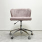 かなでもの KANADEMONO 丸みのある ベロア調 デスクチェア Modern Fabric ピンク ガス圧昇降 キャスター付き ●