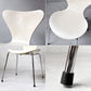 フリッツハンセン Fritz Hansen 3107 セブンチェア ホワイト ラッカー仕上げ スタッキング アルネ・ヤコブセン デンマーク 北欧家具 B ★