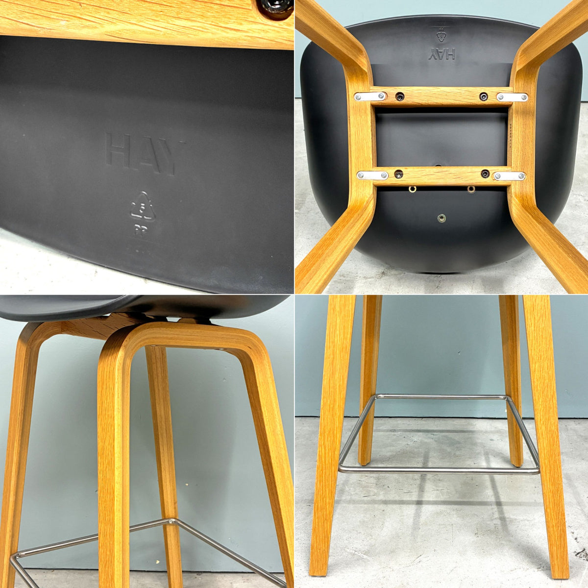 ヘイ HAY アバウトアスツール About a stool ブラック AAS32 LOW H75㎝ ハイスツール カウンターチェア 北欧モダン デンマーク ◎