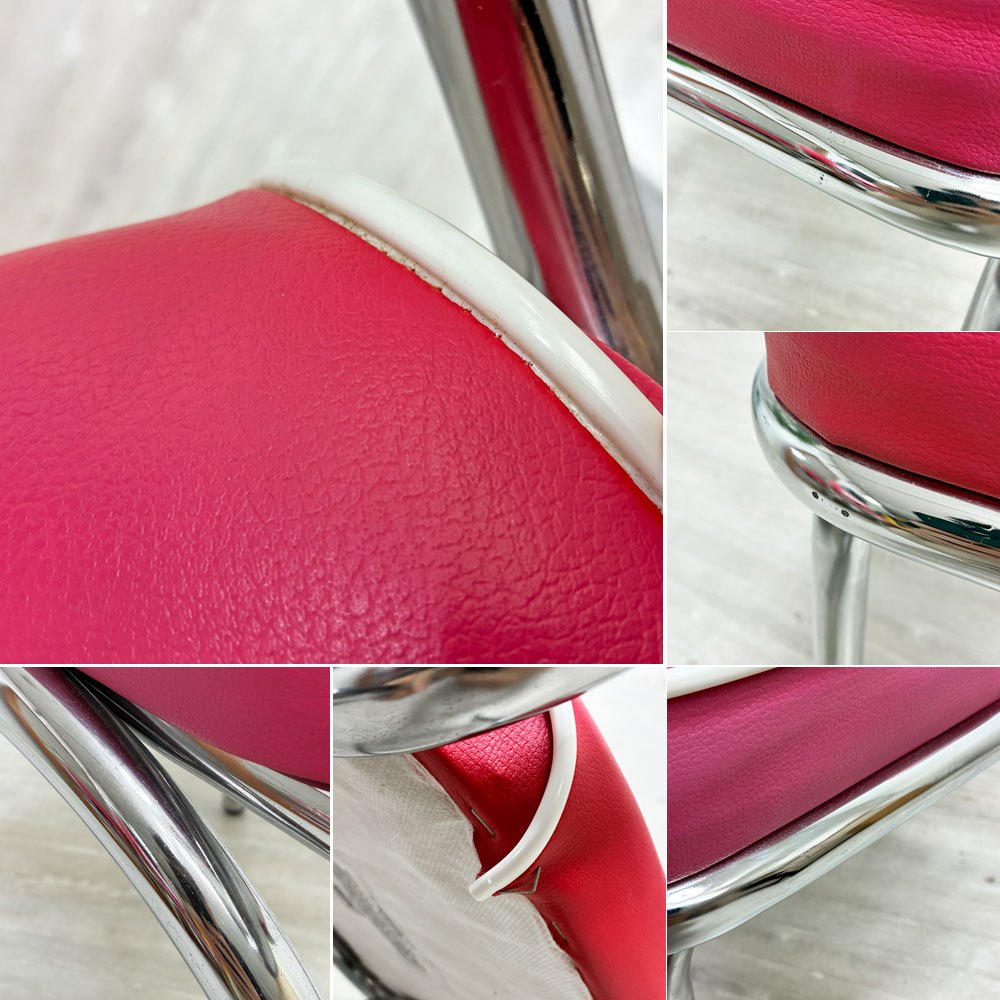 コカ・コーラ Coca Cola コークチェア Coke Chair PJ-105C ダイニング カフェチェア 50sビンテージスタイル 店舗什器 US A ●