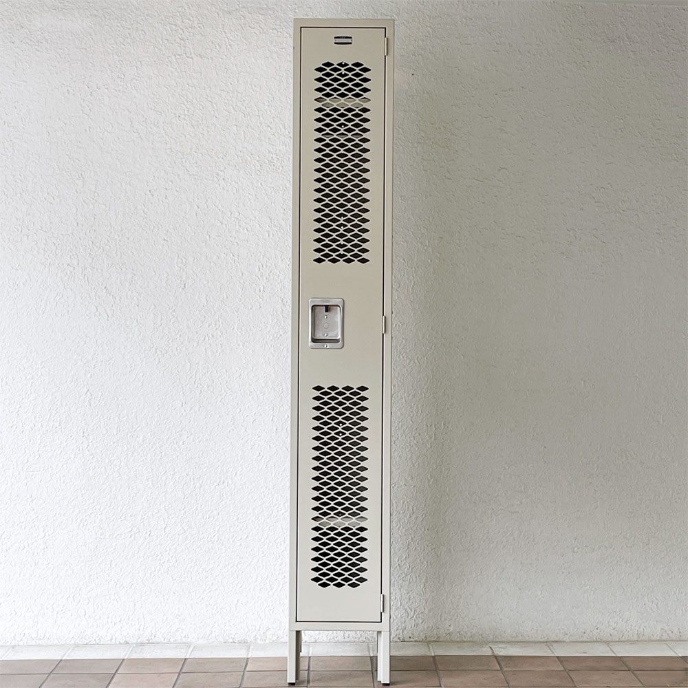 WHOLE EQUIPMENT CATALOG ジェネラルスチールロッカー シングル アイボリー スチールキャビネット インダストリアル 店舗什器 廃番 ◇