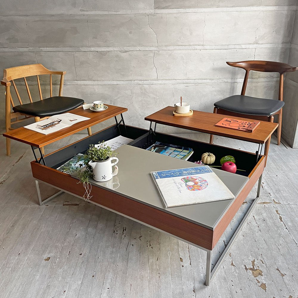 ボーコンセプト BoConcept シヴァ Chiva コーヒーテーブル ガラス×ウォールナット 天板リフトアップ 収納スペース付 オッカ OCCA 北欧モダン デンマーク ♪