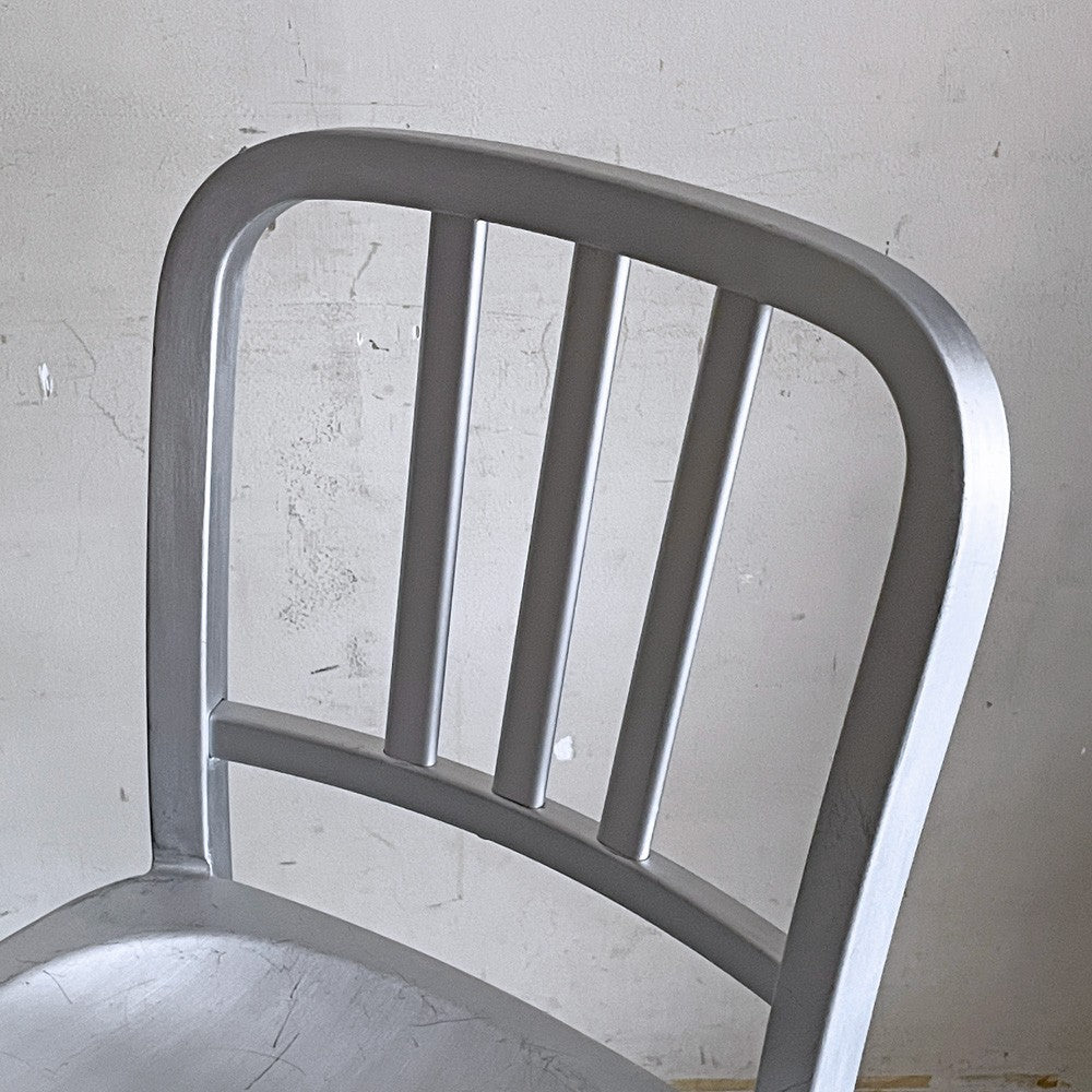ネイビーバースツール Navy BarStool カウンターチェア アルミニウム インダストリアル リプロダクト A ■