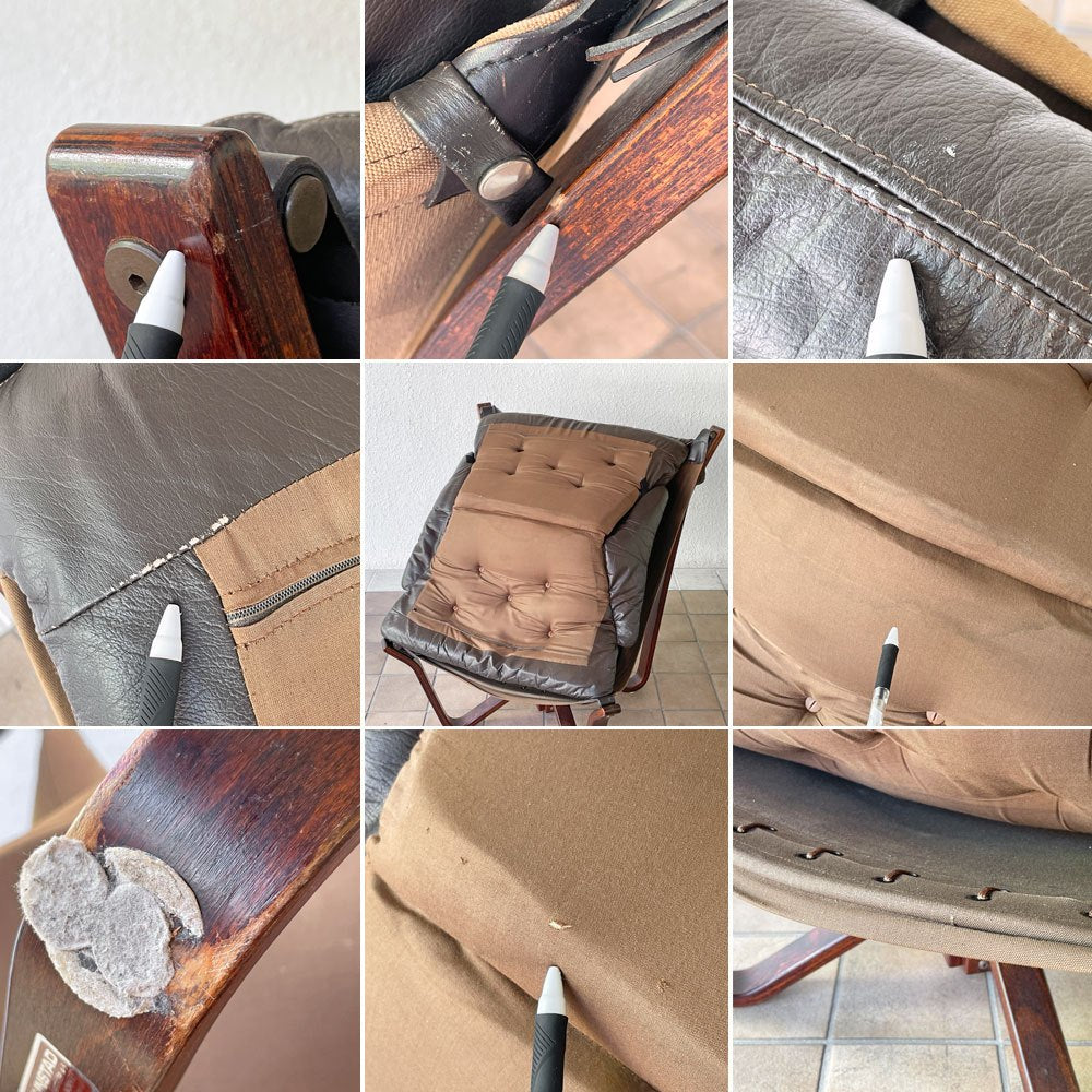 BRUNSTAD MOBELFABRIKK バイキングチェア Jim Myrstad ラウンジチェア 1Pソファ 北欧家具 本革 ビンテージ 北欧 ノルウェー ◇