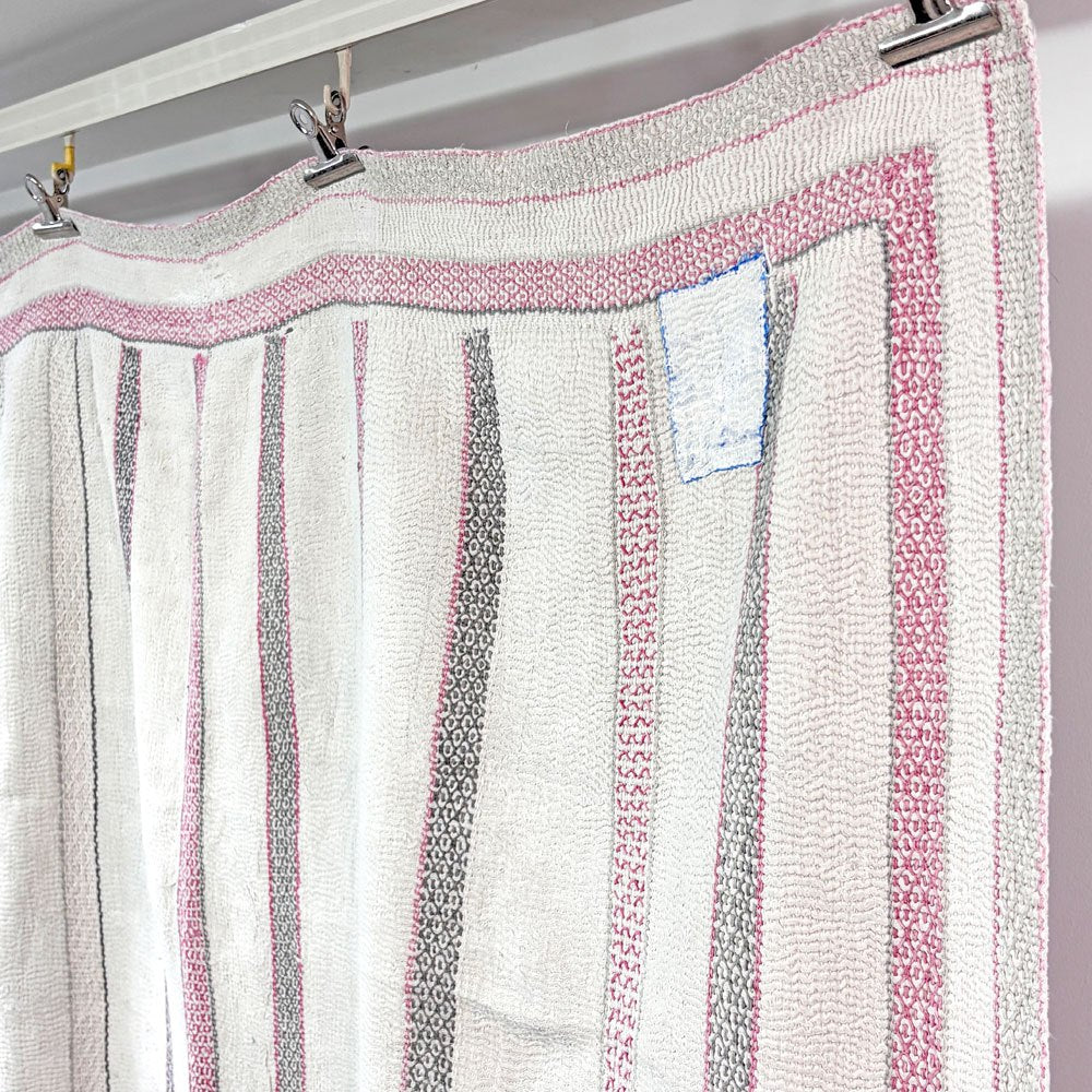 ビンテージキルト vintage 古布 インドキルト 165×120cm ハンドメイド LIGHT YEARS取扱 ●
