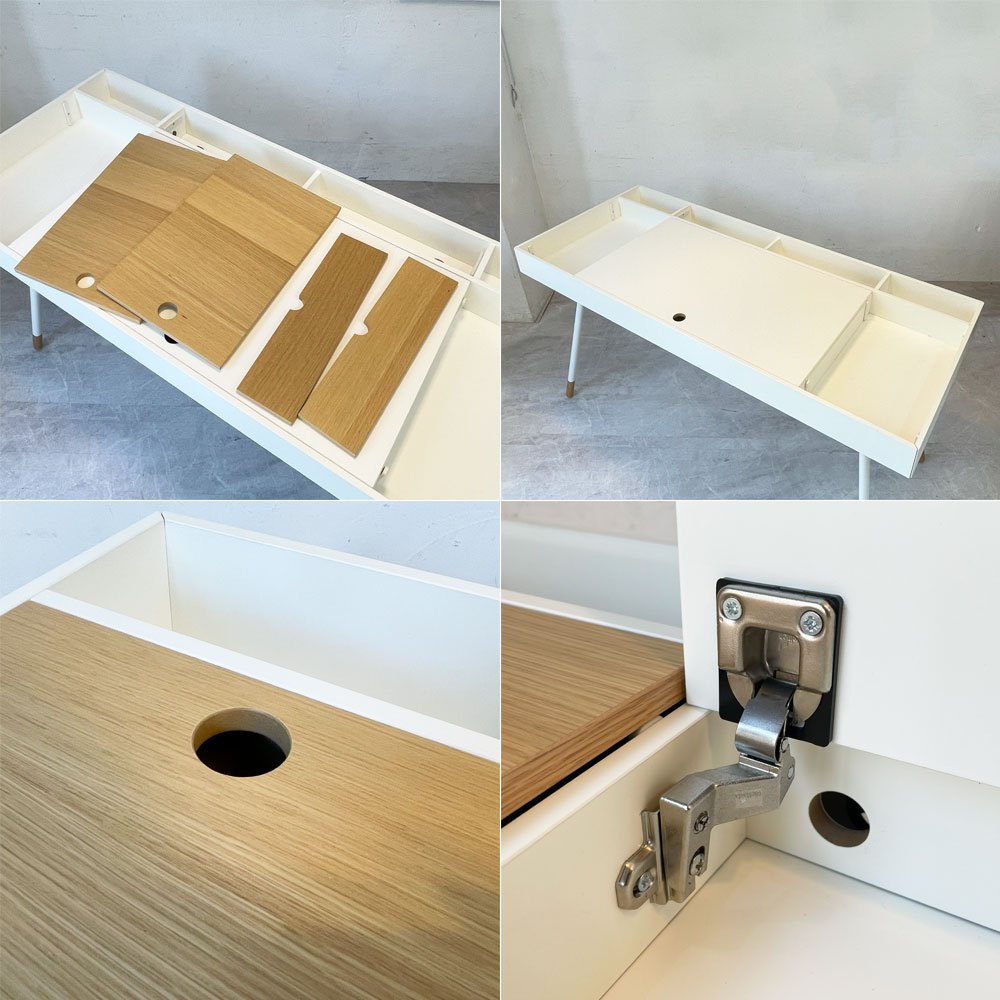ボーコンセプト Boconcept クパチーノ Cupertino デスク マットホワイト ラッカー仕上げ ナチュラルオーク W140cm 定価 ¥149,900- ★