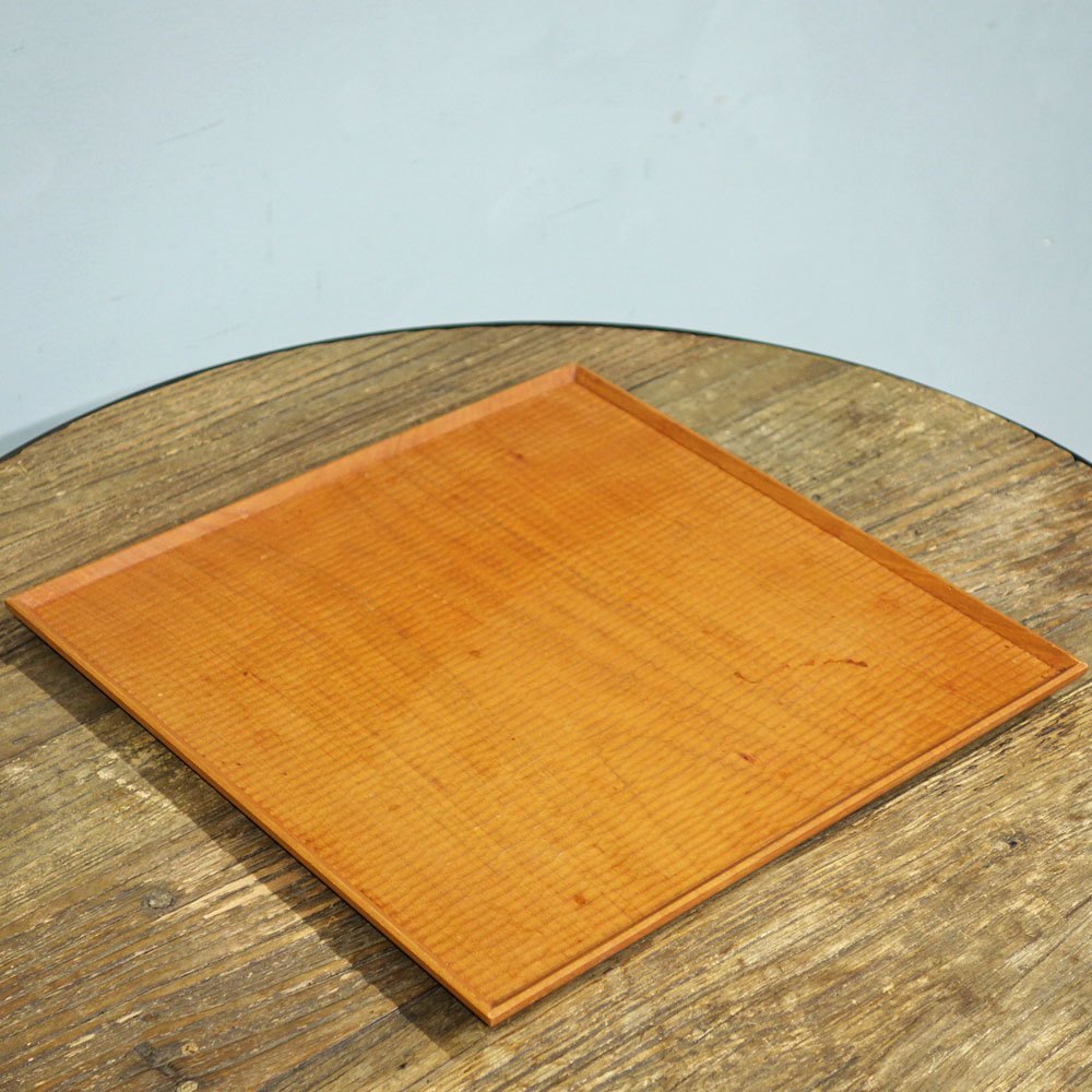 木工房玄 高塚和則 ひとり膳 角型 さくら 33cm ウッドトレイ 現代作家 ◎