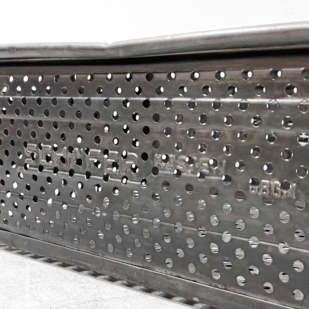 SCHAFER スタッキング ストレージボックス パンチングメタル インダストリアル ドイツビンテージ B ●