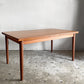 デンマークビンテージ Danish Vintage エクステンション ダイニングテーブル チーク材 伸長式 ドローリーフ 北欧家具 ■