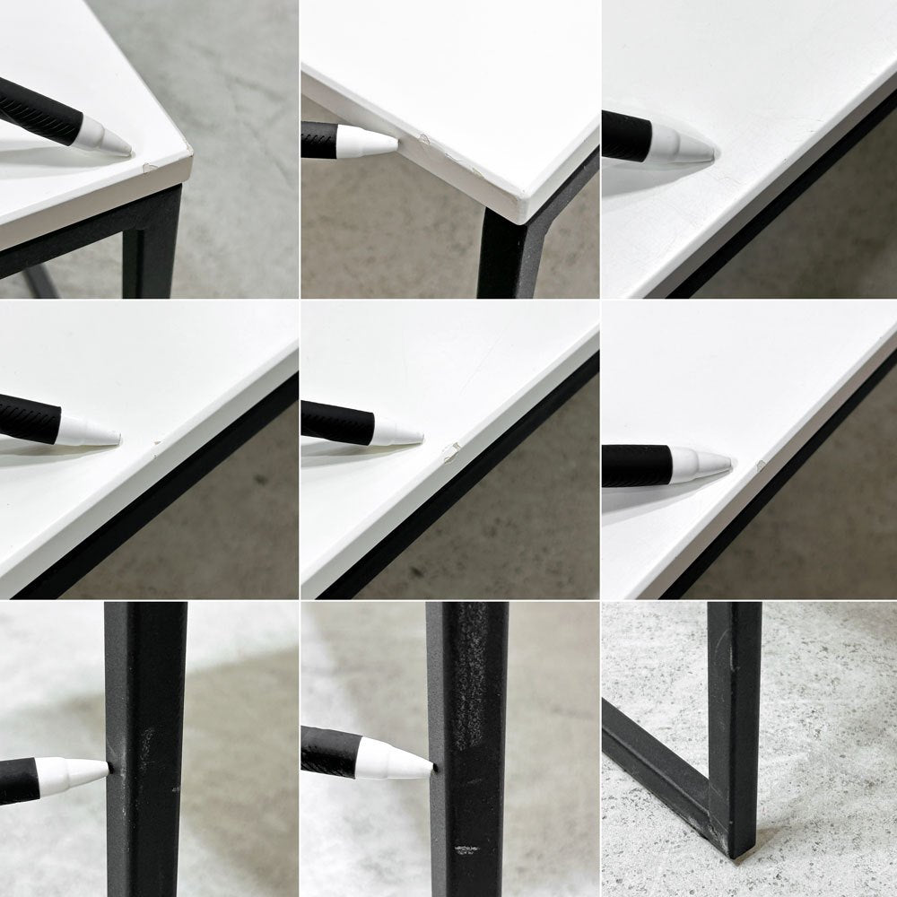 ボーコンセプト BoConcept ルーゴ LUGO コーヒーテーブル マットホワイト ラッカー仕上げ × マットブラック スチールレッグ 北欧 モダン 定価 79,900円 ●