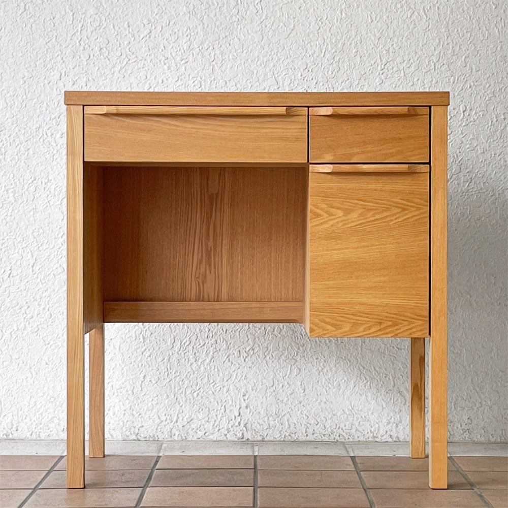 ウニコ unico クラルスミニ CLARUS-mini ドレッサー 鏡台材 W70cm アッシュ材 ナチュラルモダン 廃番仕様 ◇