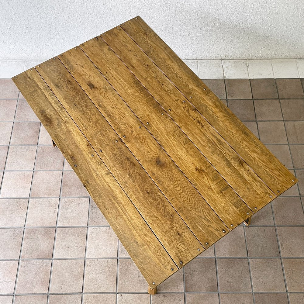 クラッシュゲート CRASH GATE イージーライフ EASY LIFE ミース MEATH ダイニングテーブル No.6脚 W135cm オーク材 参考価格10,6700円 ◇