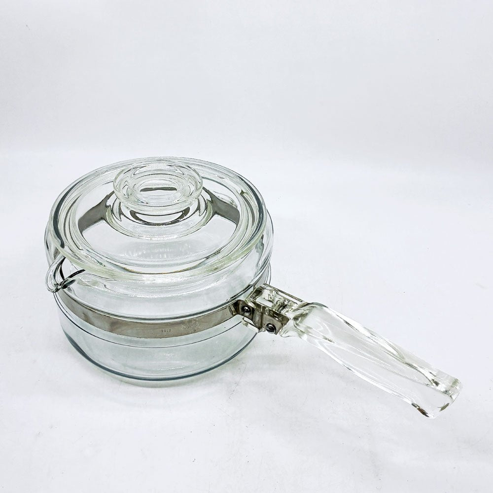 オールドパイレックス OLD PYREX  フレームウェア FLAMEWARE ソースパン 耐熱ガラス 片手鍋 調理器具 USビンテージ ●