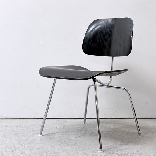 ハーマンミラー Herman Miller DCM  ダイニングチェア プライウッドチェア エボニー ブラックカラー メタルレッグ C&R イームズ ●