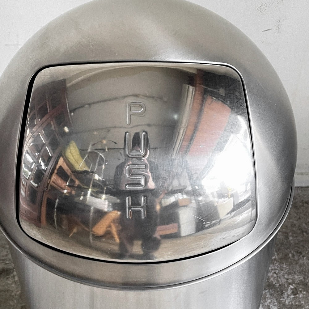 ダルトン DULTON ダスト ビン サテン フィニッシュ DUST BIN SATIN FINISHED 25L プッシュトップタイプ ステンレス製 H61.5cm ■