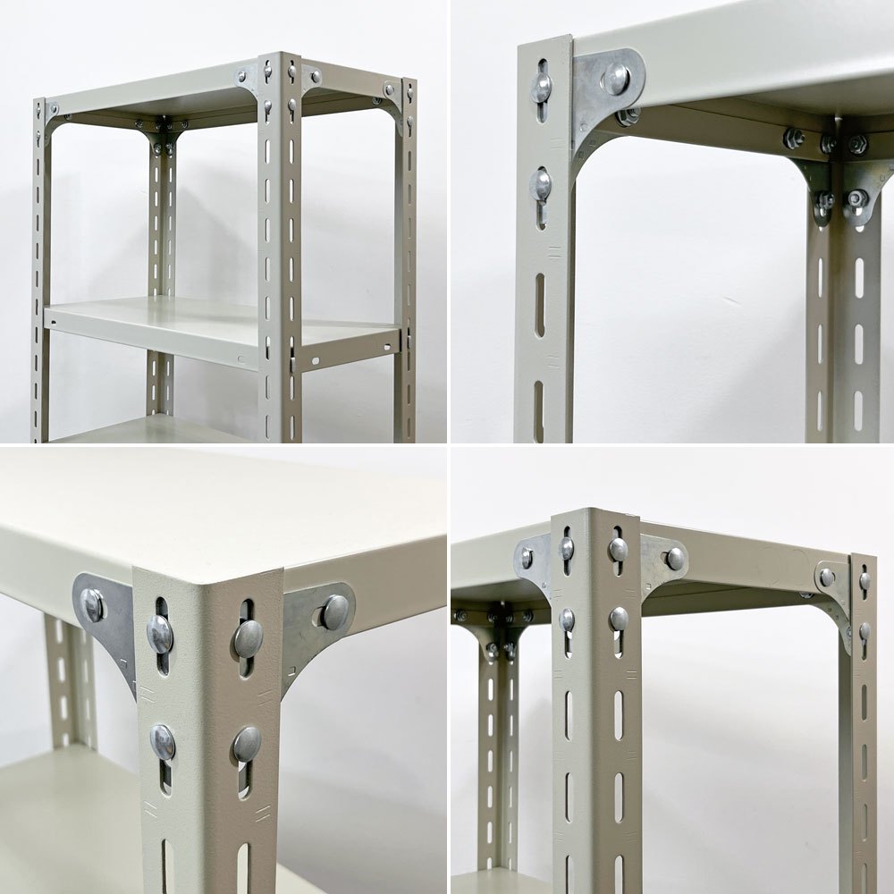 ディーアンドデパートメント D&DEPARTMENT 工業用 スチールシェルフ オープンシェルフ スリム 6段 アイボリー インダストリアルテイスト ●
