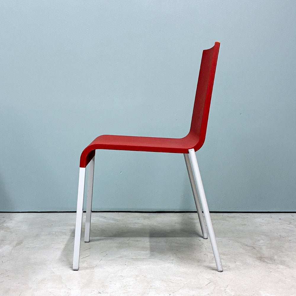 ヴィトラ vitra. ゼロスリー .03 ダイニングチェア スタッキングチェア マールテン・ヴァン・セーヴェレン Maarten Van Severen レッド A ◎