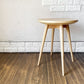 冨士ファニチア FUJI FURNITURE ナギ Nagi サイドテーブル T04510S オーク材 天板Φ40cm 小林幹也 定価￥44,000- ◎