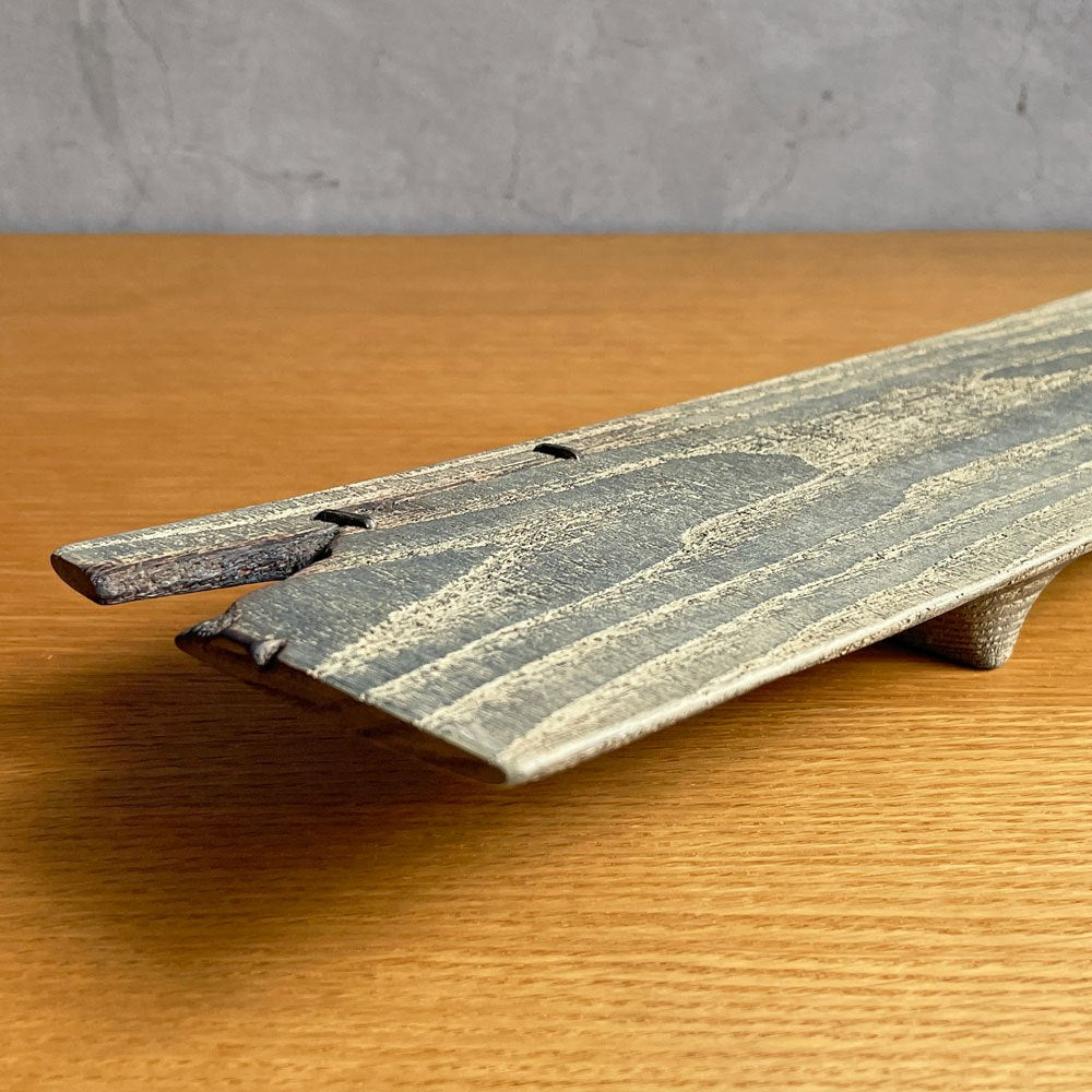シモオデザイン Shimoo Design 下尾和彦・さおり 浮様 KAZARIDAI 600 鼠 雨晴/AMAHARE取り扱い 水洗い対応 現代作家 ♪