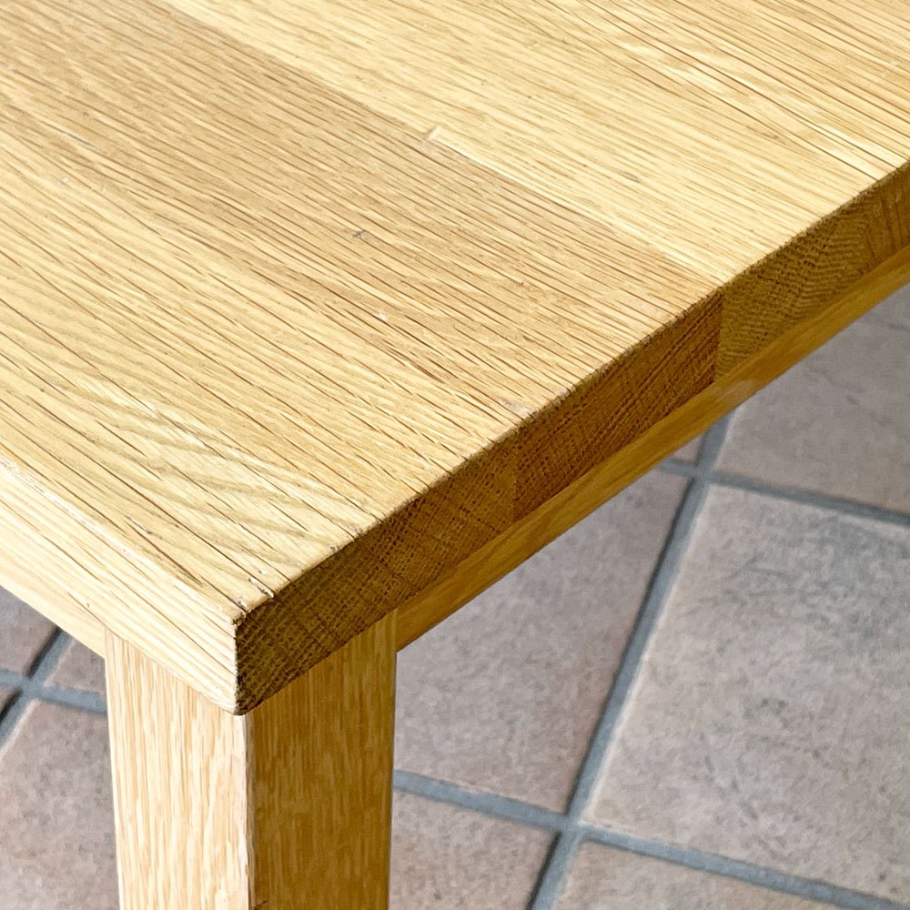 無印良品 MUJI オーク無垢材 センターテーブル ローテーブル 引き出し2杯付 ナチュラル W120cm 廃番 ◇