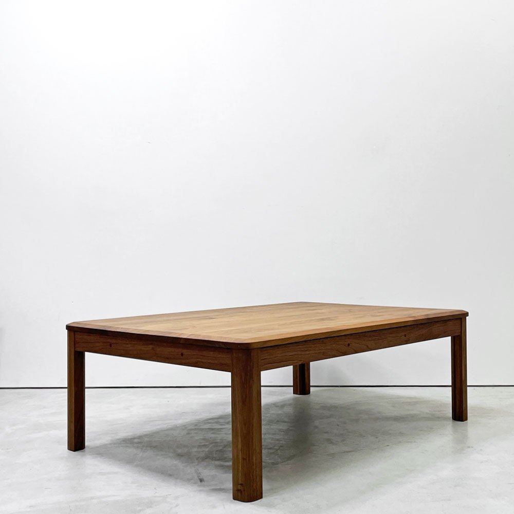 マスターウォール MASTERWAL オレンジ コタツ テーブル ORENGE KOTATSU TABLE ローテーブル リビングテーブル ウォールナット無垢材  布団2枚付属 アカセ木工 展示品 ●