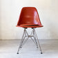 ハーマンミラー Herman Miller サイドシェルチェア 2019年製 FRP テラコッタ エッフェルベース イームズ クッション付き ミッドセンチュリー ★