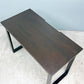かなでもの KANADEMONO ザ・テーブル THE TABLE Black Steel Rectangle コンパクトデスク W100cm ラバーウッド スクエア脚 配線スリット付き ◎