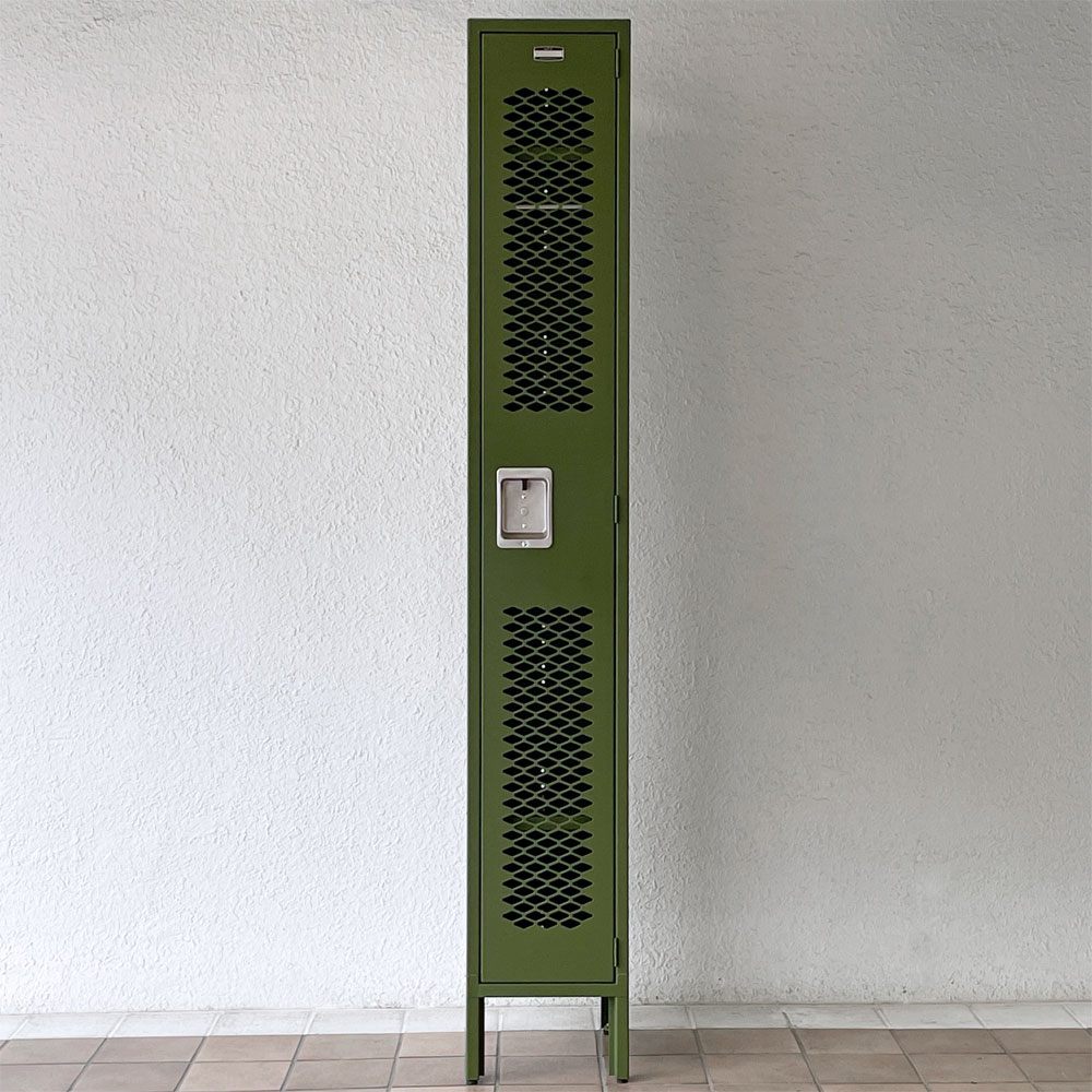 WHOLE EQUIPMENT CATALOG ジェネラルスチールロッカー シングル カーキ スチールキャビネット インダストリアル 店舗什器 廃番 ◇