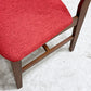 フランフラン Francfranc コムンチェア COMUN CHAIR ダイニングチェア アッシュ材 ファブリックシート レッドカラー 北欧スタイル 廃番 ●