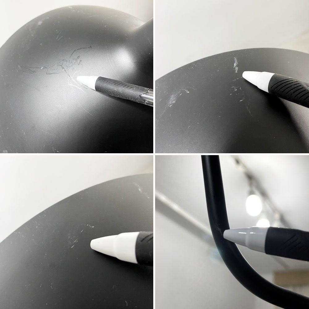 セルジュ ムーユ Serge Mouille ペンダントライト 2灯 リプロダクト品 ブラック スチール 廃番 要電気工事 ●