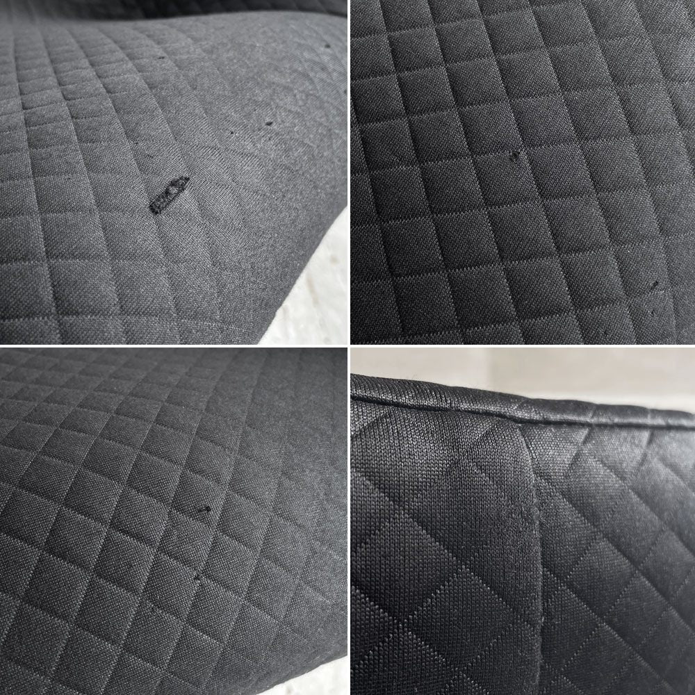 リーンロゼ ligneroset ロゼカラン ROSET Calin steel leg ダイニングチェア  ブラック×ホワイト キルティング スチールレッグ パスカル ムールグ フランス A ♪