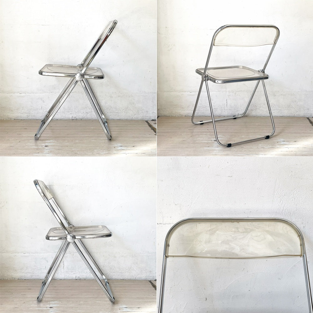 アノニマカステッリ ANONIMA CASTELLI プリアチェア PLIA チェア Chrome/Clear ジャンカルロ・ピレッティ イタリア ミニマル フォールディングチェア ★