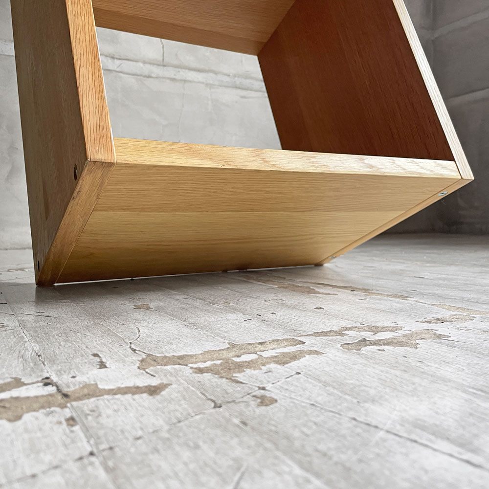 無印良品 MUJI スタッキングシェルフ 1列5段 オーク材 オープンシェルフ ディスプレイラック 本棚 飾り棚 B ♪