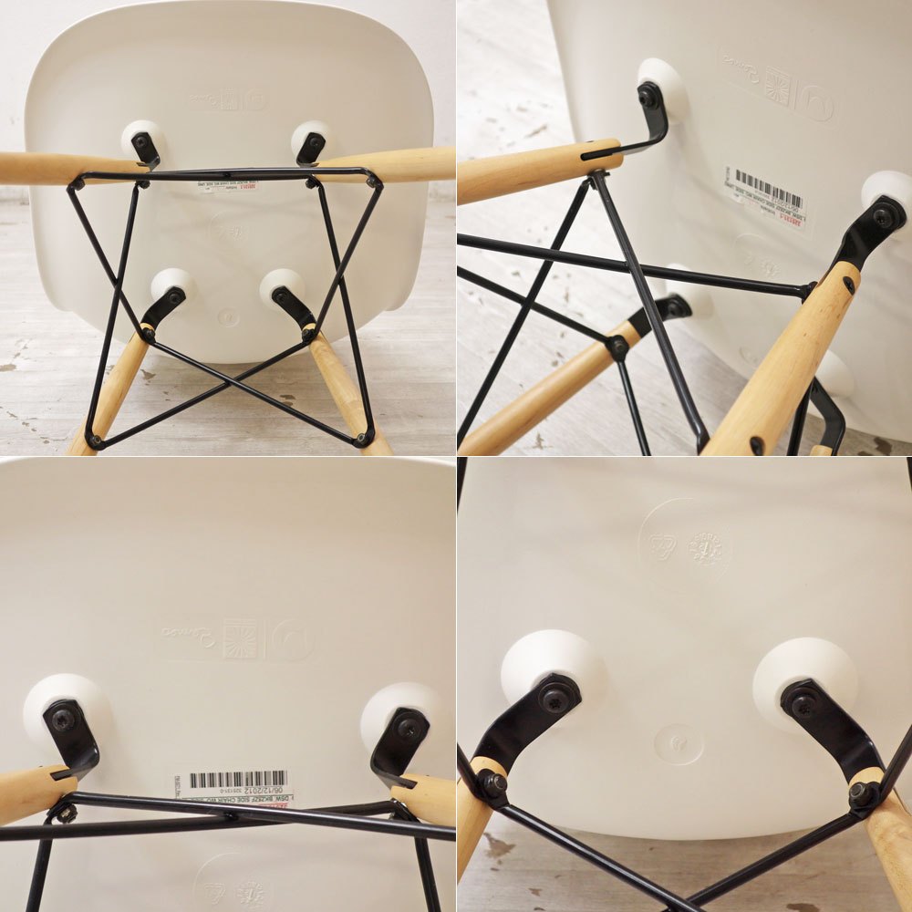 ハーマンミラー HermanMiller サイドシェルチェア ドゥエルレッグ DSW ホワイト ポリプロピレン製 イームズ ミッドセンチュリー ●