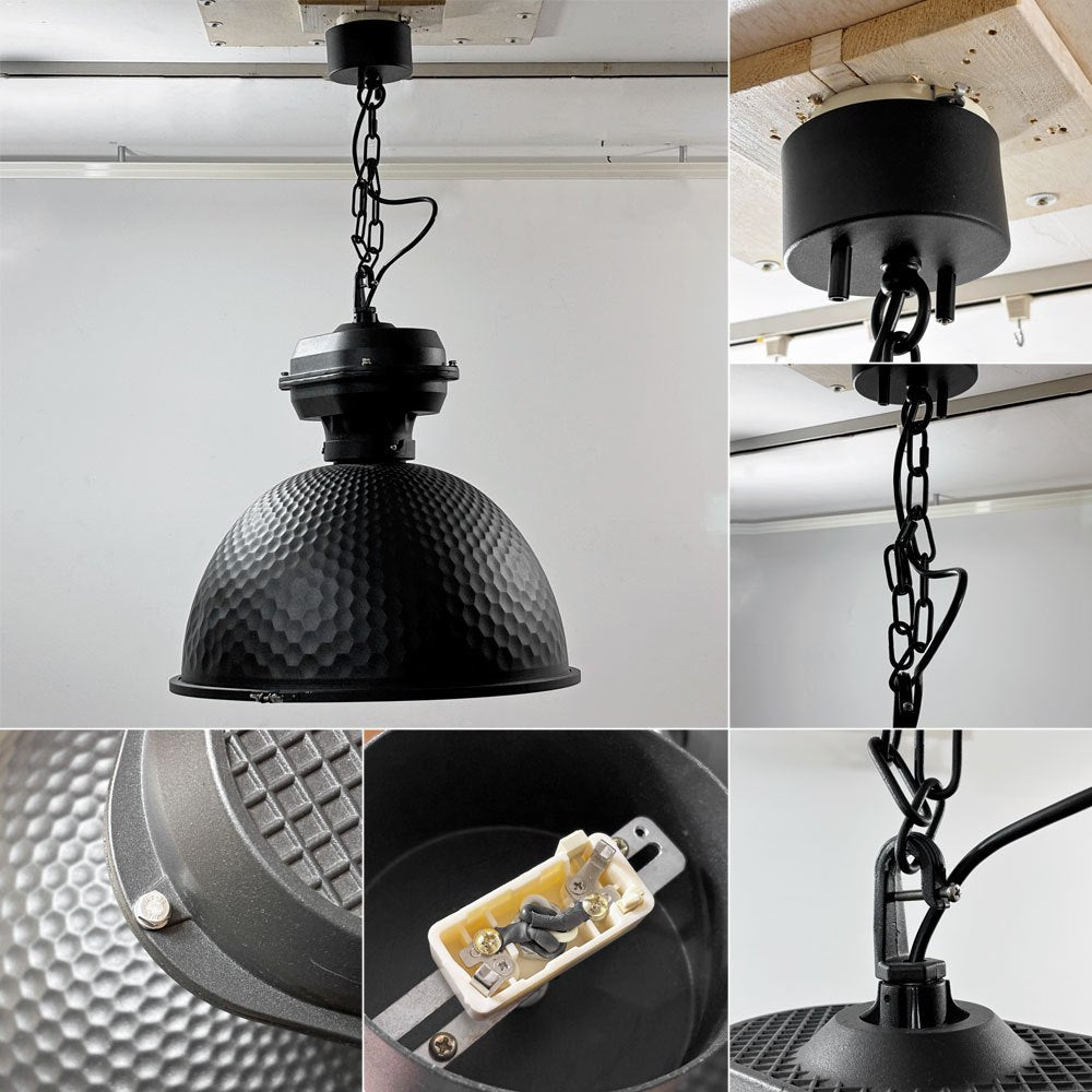 デクター DECTER ペンダントライト ハンマード加工 ブラック W53cm スチール × ガラス インダストリアルデザイン 関家具取扱 ●