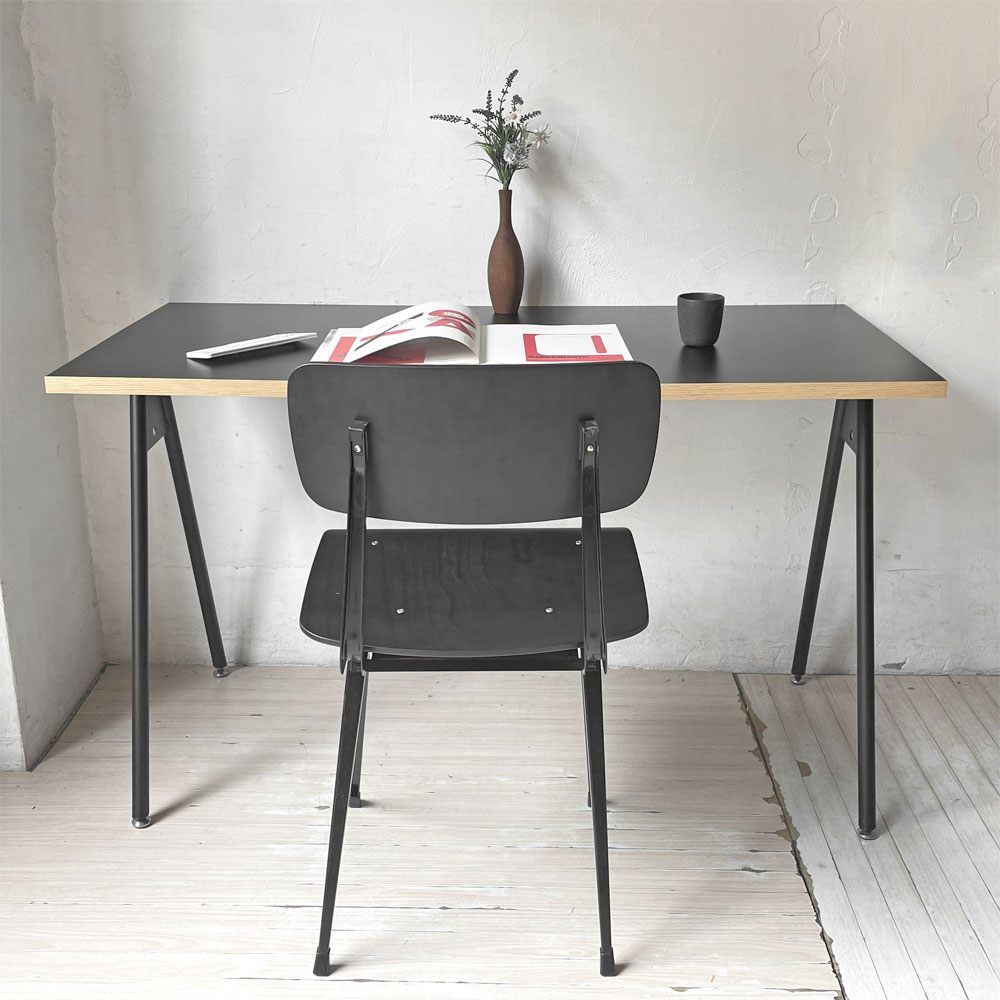 ジャーナルスタンダードファニチャー journal standard Furniture コンパスレッグデスク 平机 メラミントップ ブラック ★