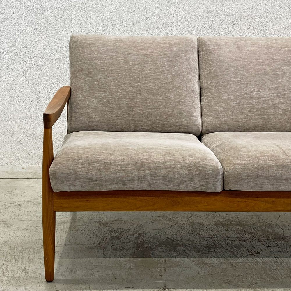 アモック AMOCC エピセ EPICE 3シーターソファ カバーリング W170cm ウォールナット材 北欧デザイン ◎