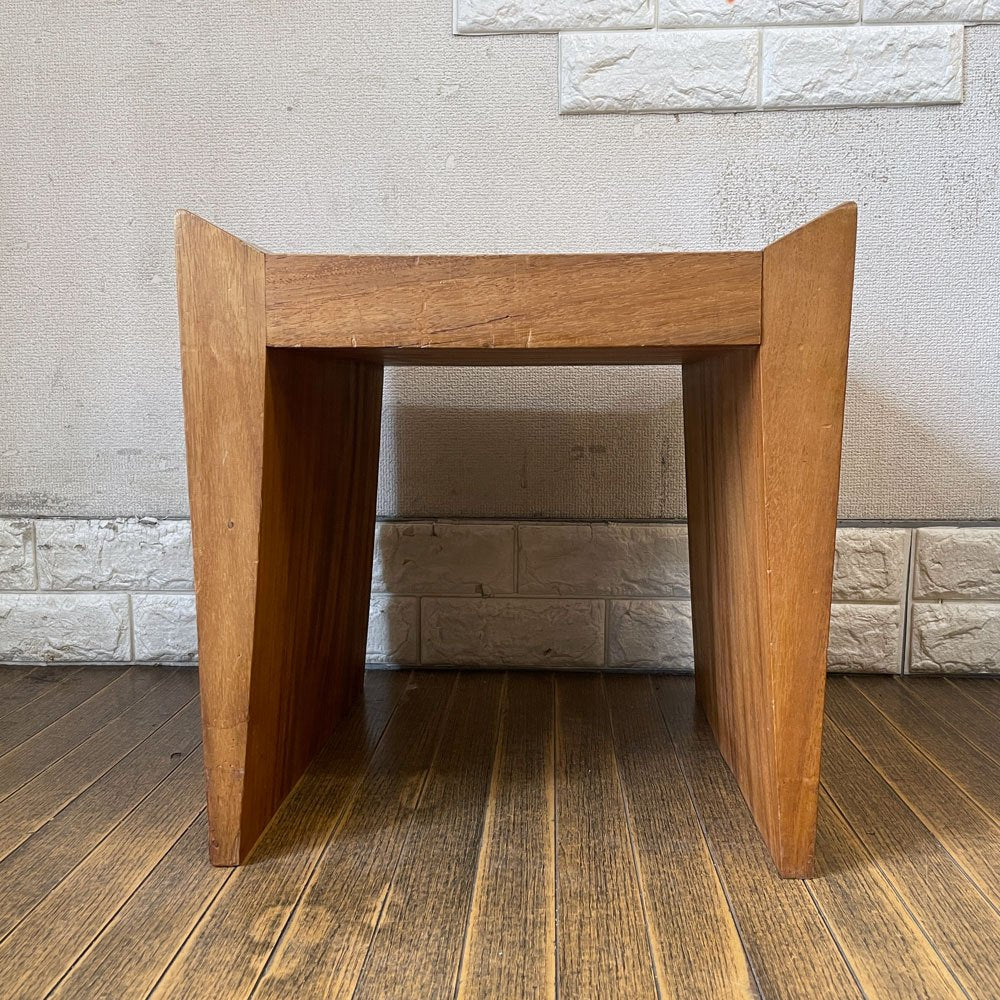 ナチュラルモダン Natural Modern チーク無垢材 スツール サイドテーブル ◎