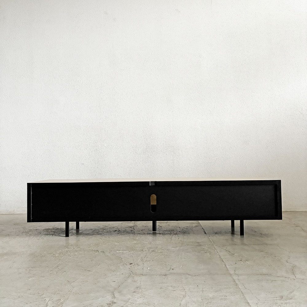 モダンデザイン Modern Design AVボード テレビボード W180cm ドロップダウン扉 スチール脚 〓