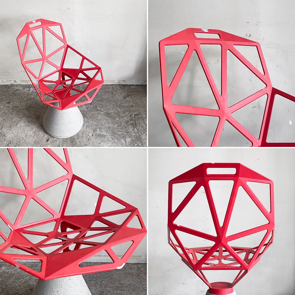 マジス MAGIS チェアワン CHAIR ONE Concrete コンクリートベース レッド コンスタンチン・グルチッチ イタリア ■