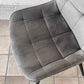 かなでもの Kanademono Elegant Velvet Box Stitch Chair ダイニングチェア ベロア ダークグレー B ◇