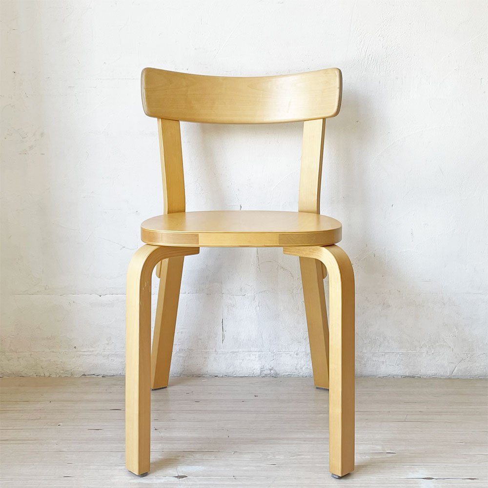 アルテック artek チェア69 Chair69 ダイニングチェア ナチュラルラッカー アルヴァ・アアルト Alva Aalto フィンランド 北欧家具 A ★