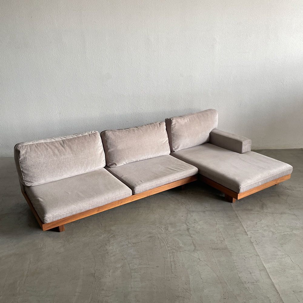 マスターウォール MASTERWAL デニッシュ ソファ DANISH SOFA 3シーター180 + ワンアームカウチ セット ウォールナット無垢材 参考価格約77.5万円 〓