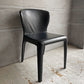 カッシーナ Cassina オラ 369 HOLA アームレスチェア ダイニングチェア 本革 ブラックレザー ハンス・ウェッツスタイン イタリア 定価￥418,000- ♪